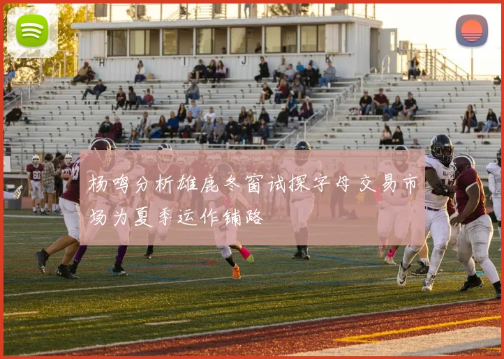 杨鸣分析雄鹿冬窗试探字母交易市场为夏季运作铺路
